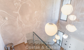 Modernist design townhouse with sea views for sale in a prestigious resort in Mijas Costa, Costa del Sol 777854 