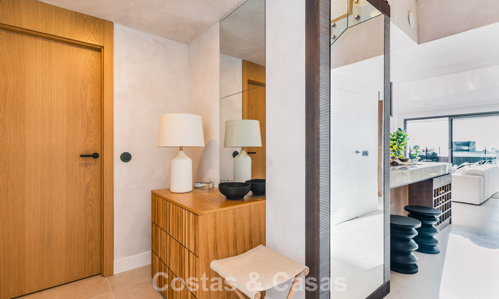 Modernist design townhouse with sea views for sale in a prestigious resort in Mijas Costa, Costa del Sol 777855