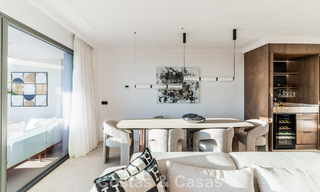 Modernist design townhouse with sea views for sale in a prestigious resort in Mijas Costa, Costa del Sol 777860 