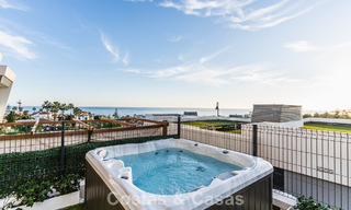 Modernist design townhouse with sea views for sale in a prestigious resort in Mijas Costa, Costa del Sol 777864 
