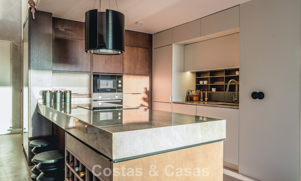 Modernist design townhouse with sea views for sale in a prestigious resort in Mijas Costa, Costa del Sol 777870