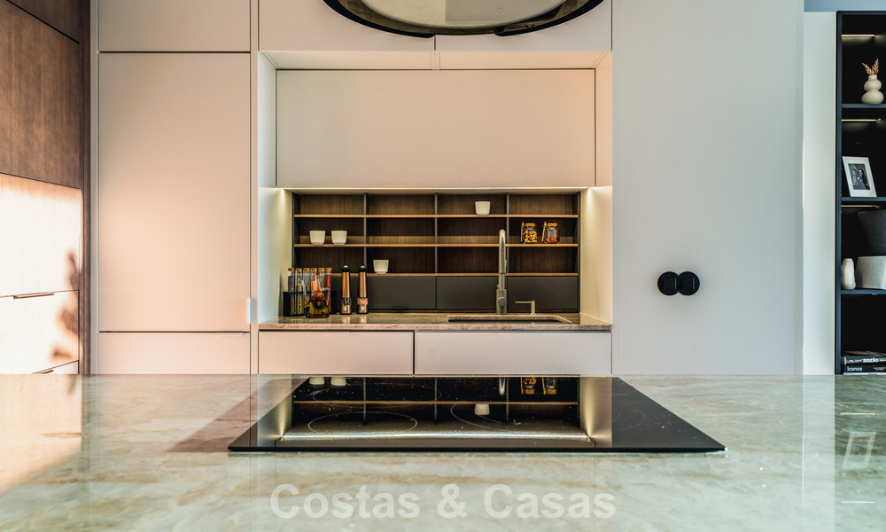 Modernist design townhouse with sea views for sale in a prestigious resort in Mijas Costa, Costa del Sol 777871