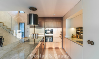 Modernist design townhouse with sea views for sale in a prestigious resort in Mijas Costa, Costa del Sol 777873 