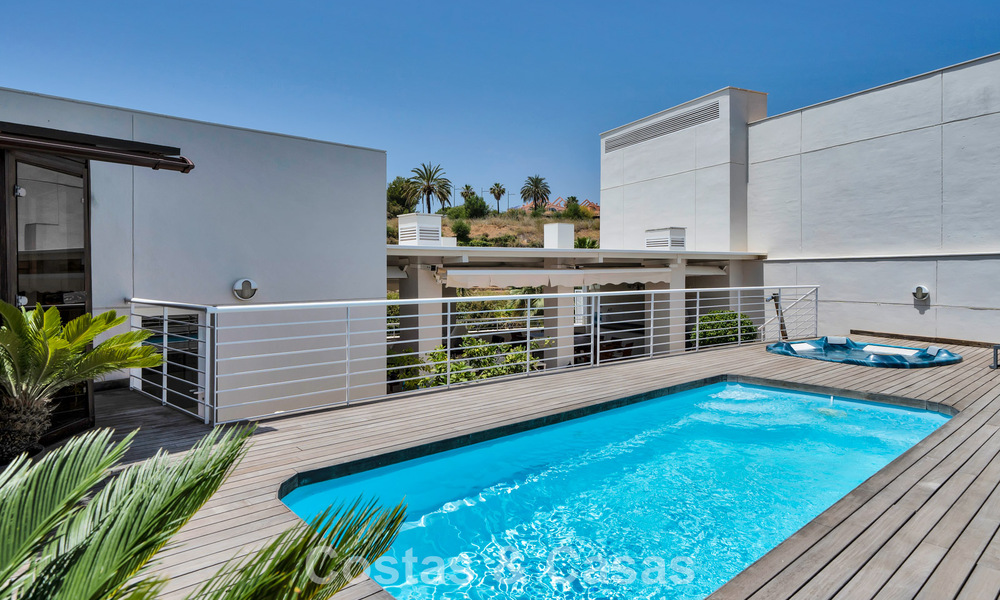 Luxurious duplex penthouse with private pool for sale in Nueva Andalucia’s Golf Valley, Marbella 777875