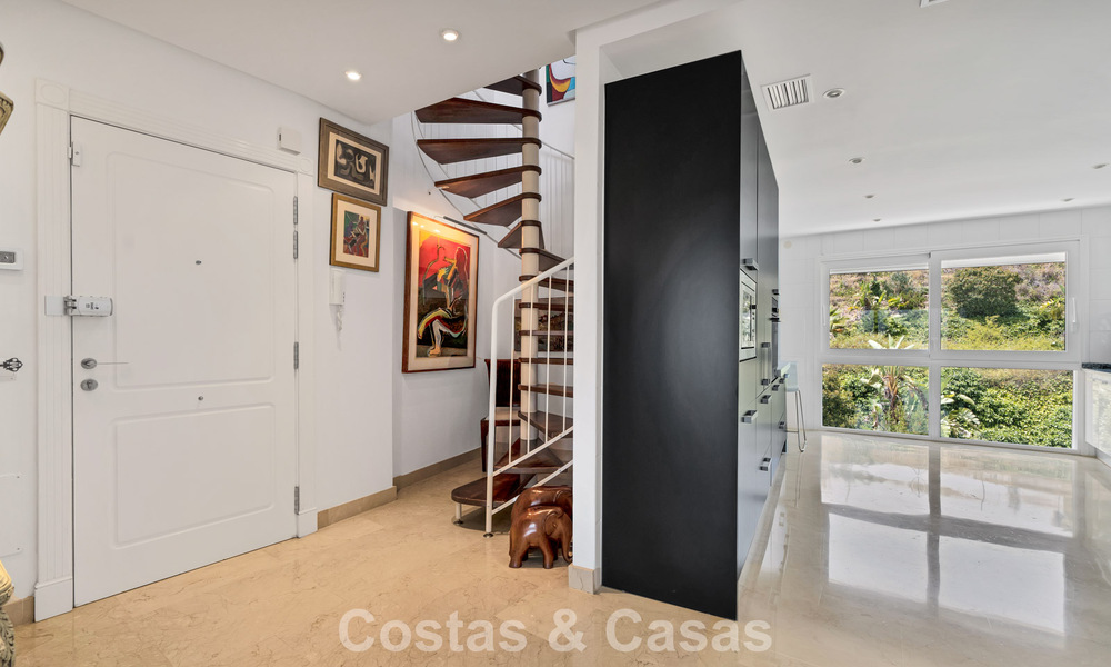 Luxurious duplex penthouse with private pool for sale in Nueva Andalucia’s Golf Valley, Marbella 777894