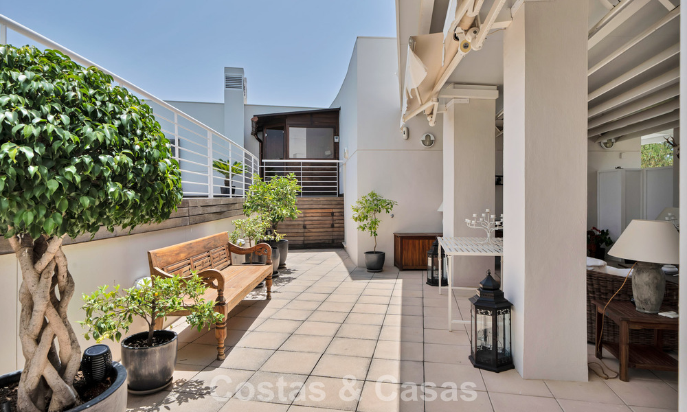 Luxurious duplex penthouse with private pool for sale in Nueva Andalucia’s Golf Valley, Marbella 777913