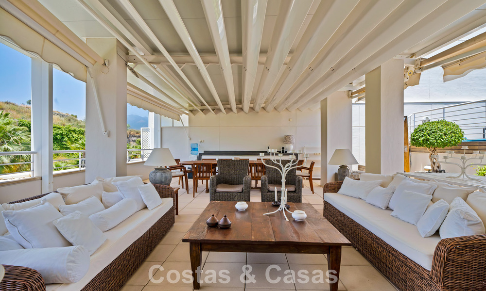 Luxurious duplex penthouse with private pool for sale in Nueva Andalucia’s Golf Valley, Marbella 777917