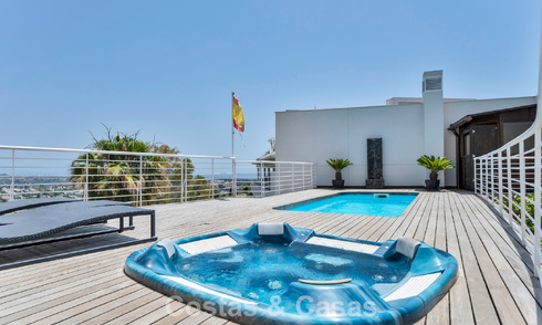 Luxurious duplex penthouse with private pool for sale in Nueva Andalucia’s Golf Valley, Marbella 777920