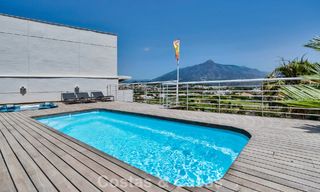 Luxurious duplex penthouse with private pool for sale in Nueva Andalucia’s Golf Valley, Marbella 777921 