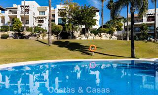 Spacious, move-in ready apartment for sale with large garden and sea views in a gated community in Benahavis - Marbella 777925 