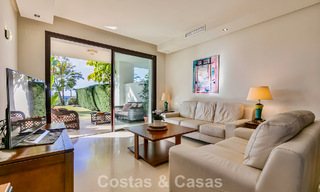 Spacious, move-in ready apartment for sale with large garden and sea views in a gated community in Benahavis - Marbella 777934 