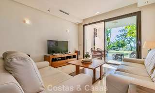 Spacious, move-in ready apartment for sale with large garden and sea views in a gated community in Benahavis - Marbella 777935 