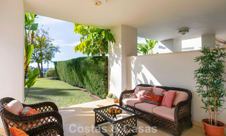 Spacious, move-in ready apartment for sale with large garden and sea views in a gated community in Benahavis - Marbella 777937 
