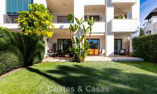 Spacious, move-in ready apartment for sale with large garden and sea views in a gated community in Benahavis - Marbella 777954 