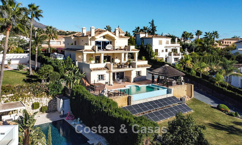 Spacious Mediterranean villa with green fairway views for sale in a privileged golf setting in Nueva Andalucia’s valley, Marbella 778172