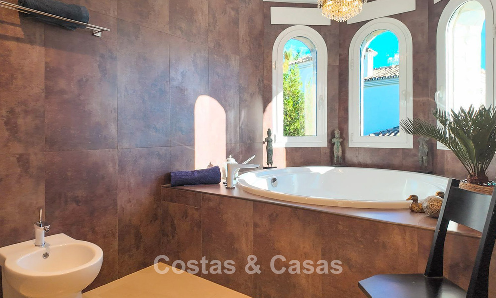 Spacious Mediterranean villa with green fairway views for sale in a privileged golf setting in Nueva Andalucia’s valley, Marbella 778178