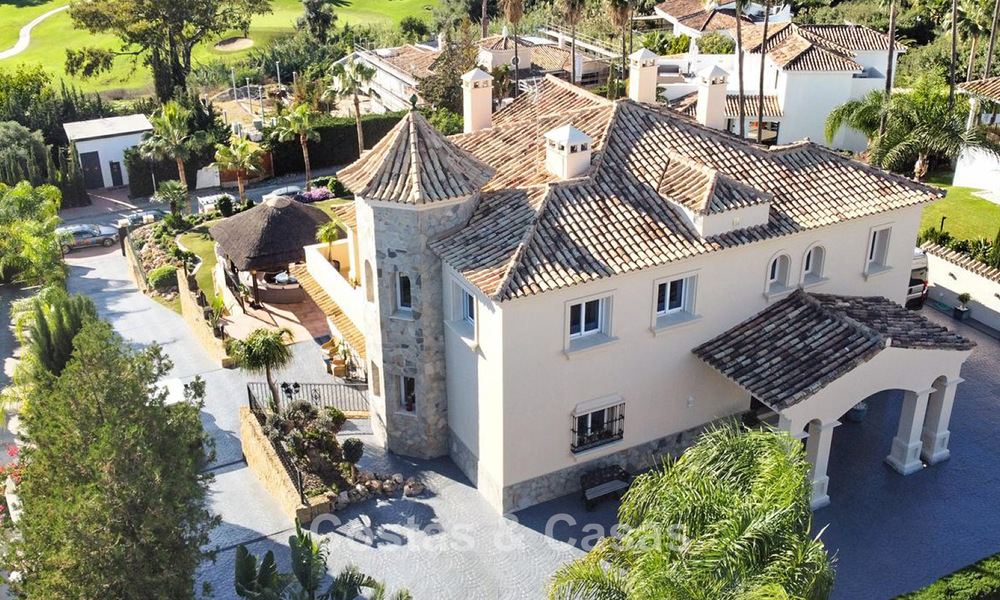 Spacious Mediterranean villa with green fairway views for sale in a privileged golf setting in Nueva Andalucia’s valley, Marbella 778180