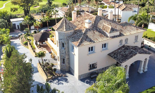 Spacious Mediterranean villa with green fairway views for sale in a privileged golf setting in Nueva Andalucia’s valley, Marbella 778180 
