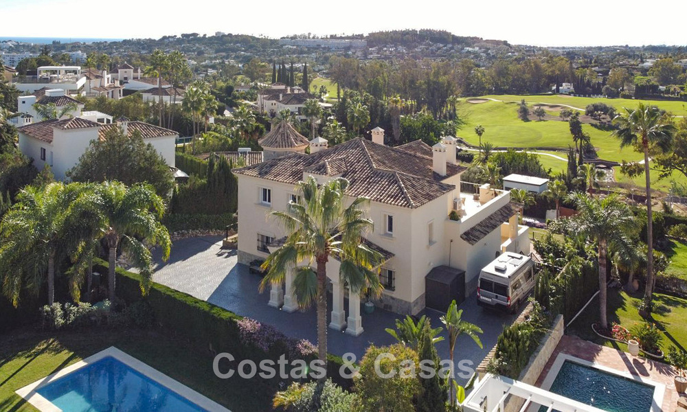 Spacious Mediterranean villa with green fairway views for sale in a privileged golf setting in Nueva Andalucia’s valley, Marbella 778185