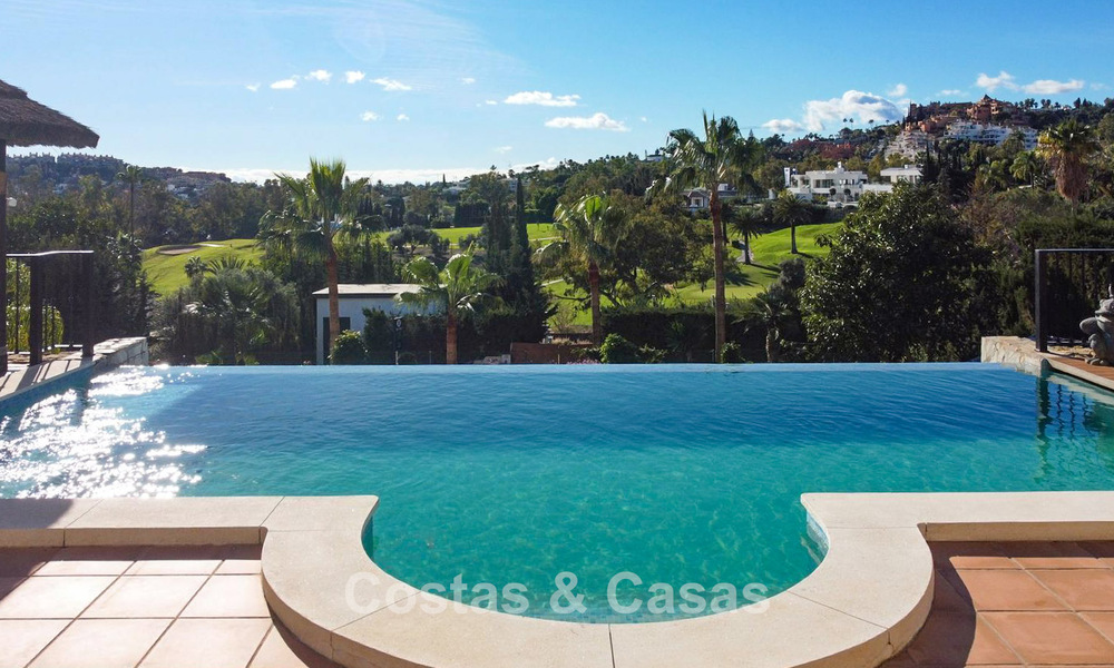 Spacious Mediterranean villa with green fairway views for sale in a privileged golf setting in Nueva Andalucia’s valley, Marbella 778190