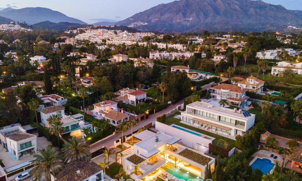 Sleek luxury villa for sale surrounded by golf courses in Nueva Andalucia’s valley, Marbella 778809