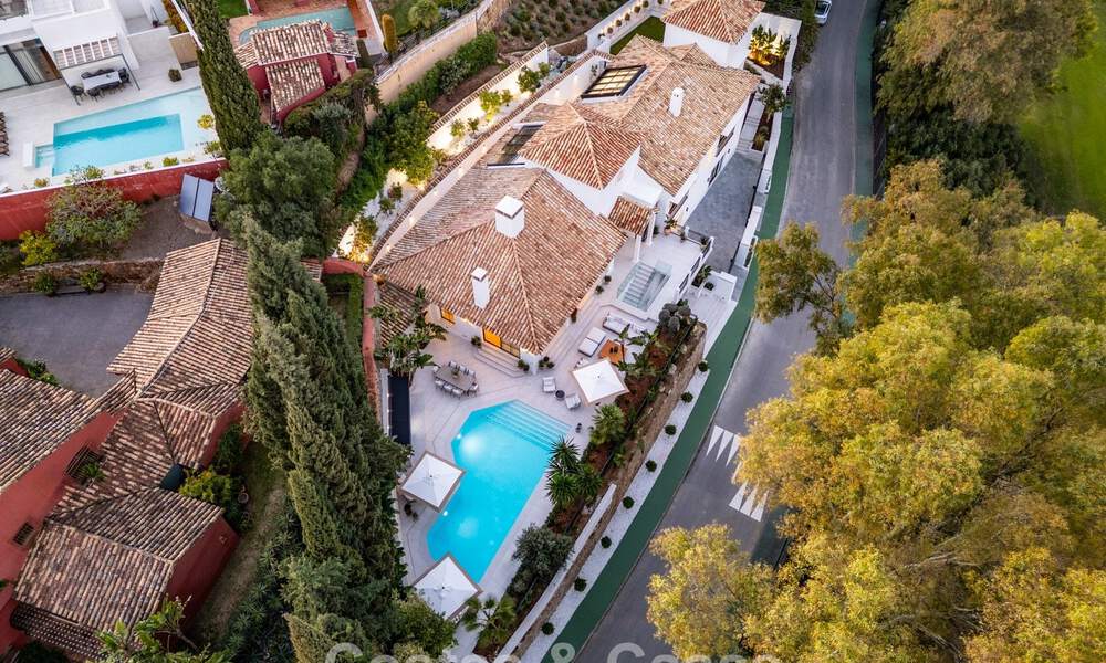 Stunning luxury villa for sale in contemporary Mediterranean architecture in a golf resort, Marbella - Benahavis 778433