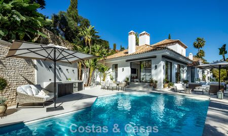 Stunning luxury villa for sale in contemporary Mediterranean architecture in a golf resort, Marbella - Benahavis 778434
