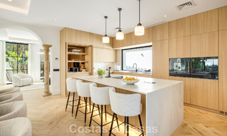 Stunning luxury villa for sale in contemporary Mediterranean architecture in a golf resort, Marbella - Benahavis 778439 