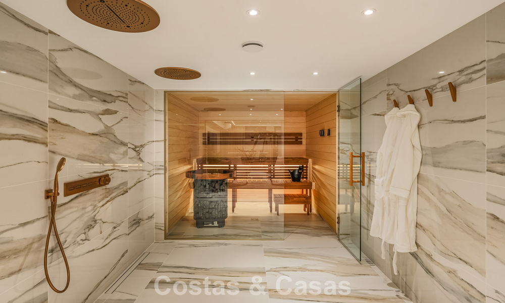 Refined luxury villa in modern Mediterranean style for sale with sea views in a gated complex on Marbella's Golden Mile 778754