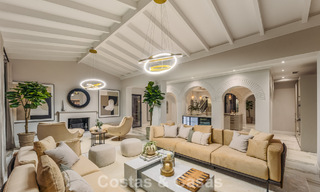 Refined luxury villa in modern Mediterranean style for sale with sea views in a gated complex on Marbella's Golden Mile 778755 