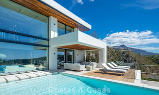 Sophisticated, new, luxury villa with panoramic sea views for sale in a gated community of La Quinta, Marbella - Benahavis 800535 