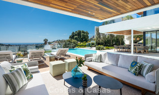 Sophisticated, new, luxury villa with panoramic sea views for sale in a gated community of La Quinta, Marbella - Benahavis 800538 