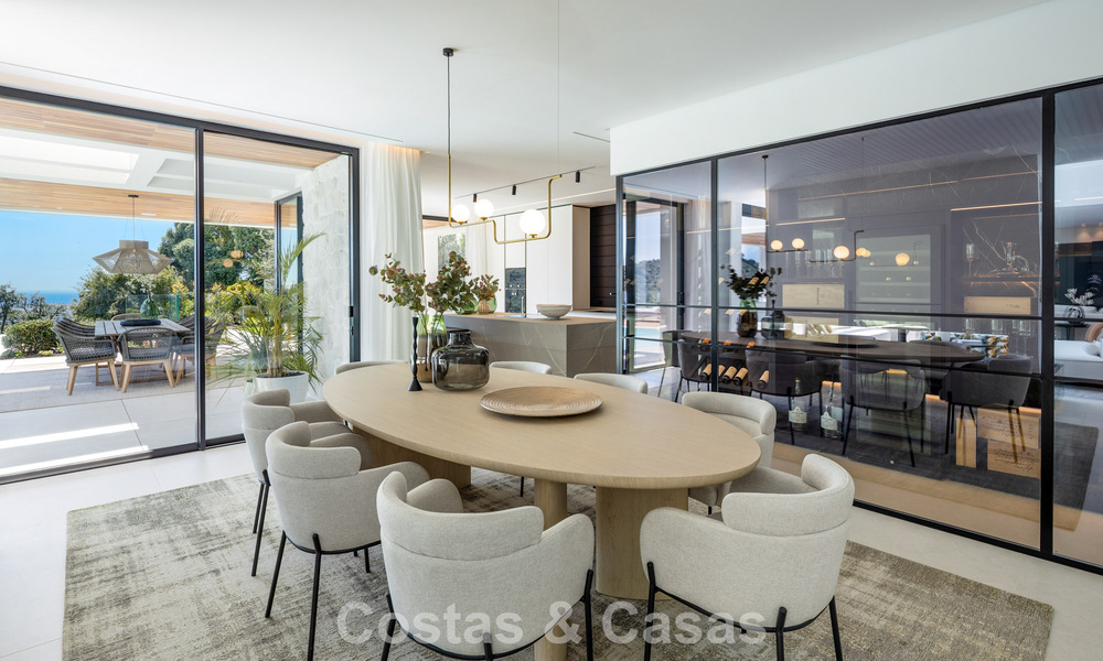 Sophisticated, new, luxury villa with panoramic sea views for sale in a gated community of La Quinta, Marbella - Benahavis 800540