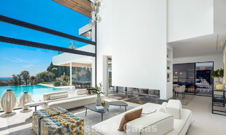 Sophisticated, new, luxury villa with panoramic sea views for sale in a gated community of La Quinta, Marbella - Benahavis 800542 