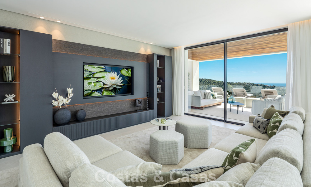 Sophisticated, new, luxury villa with panoramic sea views for sale in a gated community of La Quinta, Marbella - Benahavis 800543