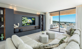 Sophisticated, new, luxury villa with panoramic sea views for sale in a gated community of La Quinta, Marbella - Benahavis 800543 
