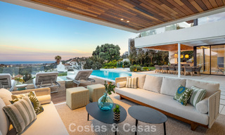 Sophisticated, new, luxury villa with panoramic sea views for sale in a gated community of La Quinta, Marbella - Benahavis 800550 