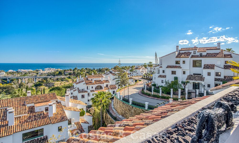 Luxury penthouse with sea views for sale in a gated community on Marbella’s coveted Golden Mile 778584