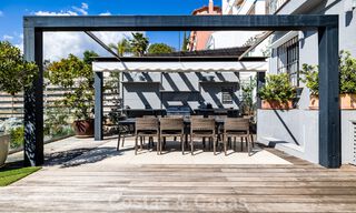 Spacious townhouse for sale with sea views in a gated urbanization in the hills of Marbella - Benahavis 778916 