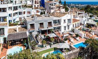 Spacious townhouse for sale with sea views in a gated urbanization in the hills of Marbella - Benahavis 778920 