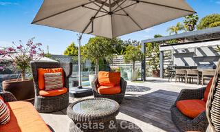 Spacious townhouse for sale with sea views in a gated urbanization in the hills of Marbella - Benahavis 778938 