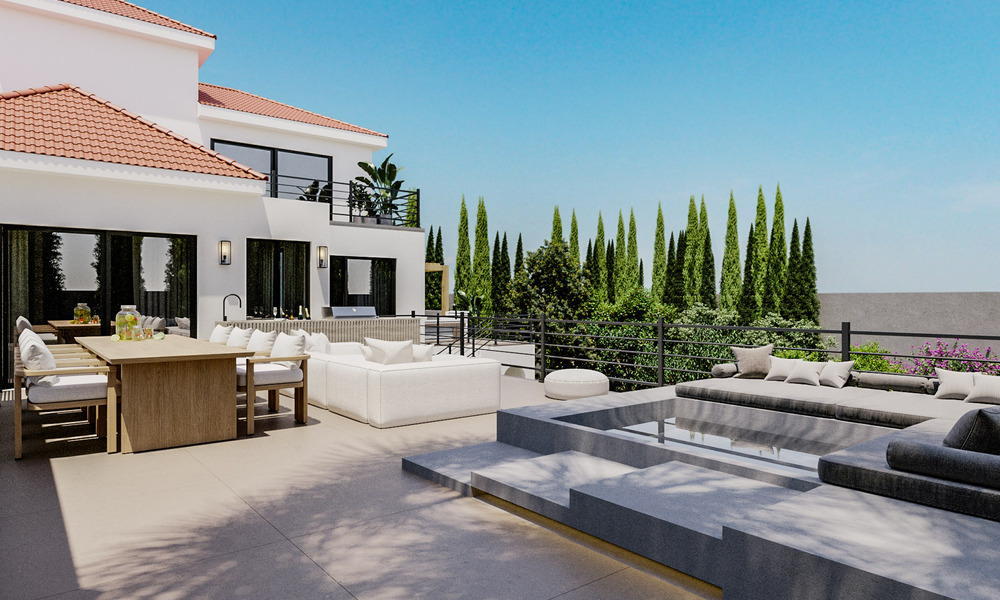 Renovation project: luxury villa for sale with modern Mediterranean design and sea views in Nueva Andalucia, Marbella 779066
