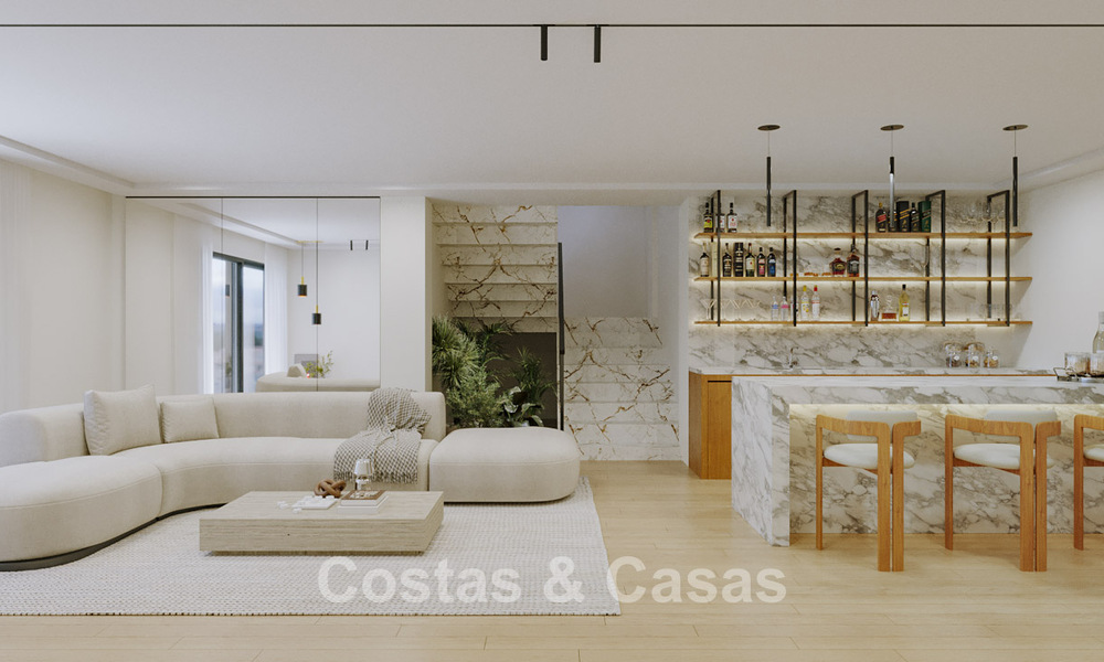 Renovation project: luxury villa for sale with modern Mediterranean design and sea views in Nueva Andalucia, Marbella 779071