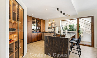 Frontline golf penthouse with stunning golf and sea views for sale in a gated community of Nueva Andalucia, Marbella 779103 