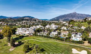 Frontline golf penthouse with stunning golf and sea views for sale in a gated community of Nueva Andalucia, Marbella 779111 
