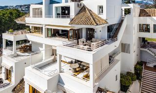 Frontline golf penthouse with stunning golf and sea views for sale in a gated community of Nueva Andalucia, Marbella 779113 