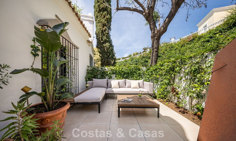 Beautifully renovated townhouse in a timeless Andalusian style with sea views for sale on Marbella's Golden Mile 778957