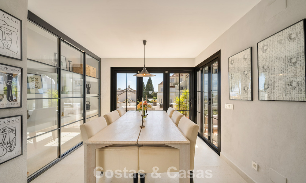 Beautifully renovated townhouse in a timeless Andalusian style with sea views for sale on Marbella's Golden Mile 778965
