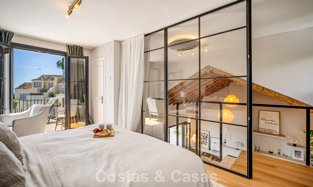 Beautifully renovated townhouse in a timeless Andalusian style with sea views for sale on Marbella's Golden Mile 778975