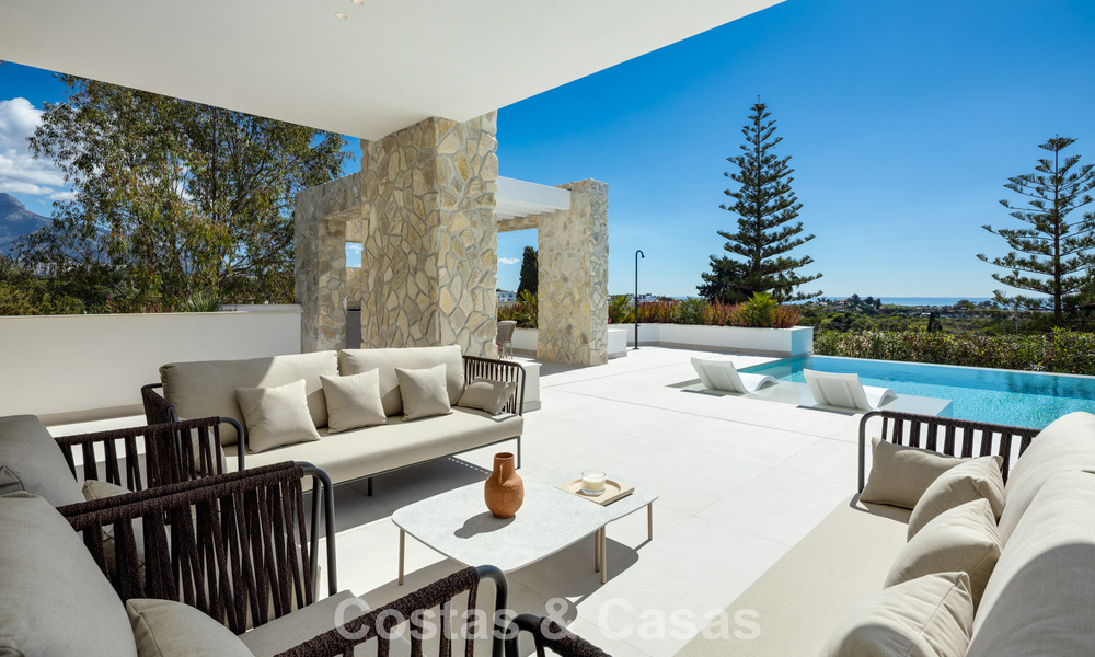 Brand new modernist luxury villa for sale in the exclusive gated community of La Quinta, Marbella - Benahavis 779015